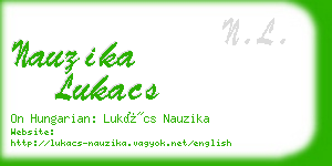 nauzika lukacs business card